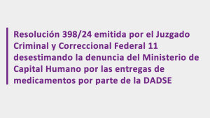 Resolución por el funcionamiento de la DADSE