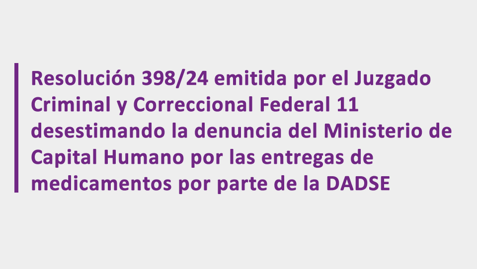 Resolución por el funcionamiento de la DADSE